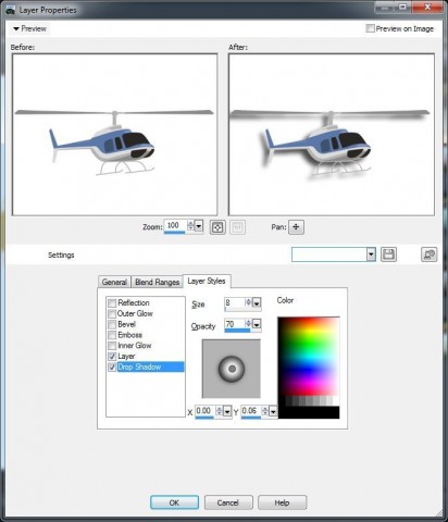Corel Paintshop Pro X5 - Ebeneneffekte (Bild: Corel) 